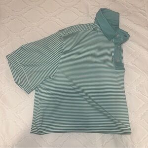 Mizzen+Main Teal Striped Polo